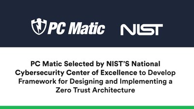 PC Matic Selected by NIST's National Cybersecurity Center of Excellence to Demonstrate Zero Trust Architectures
