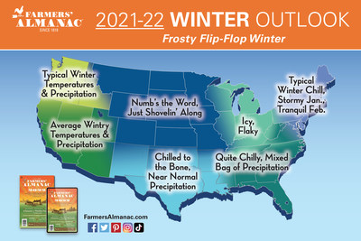 Farmers' Almanac Forewarns of Frosty Flip-Flop Winter Ahead
