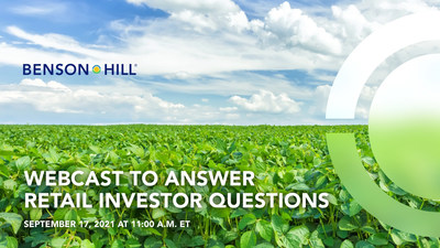 Benson Hill to Host Introductory Webcast and Q&A for Retail Investors Interested in Learning More About the Sustainable Food Technology Company Driving the Plant-Based Food Revolution