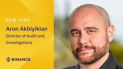 Binance da la bienvenida al nuevo director de Auditoría e Investigaciones Aron Akbiyikian