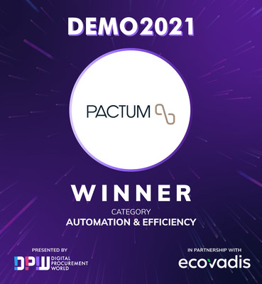 Pactum, el creador de la tecnología de negociación autónoma, gana la prestigiosa competencia de empresas emergentes Digital Procurement World 2021