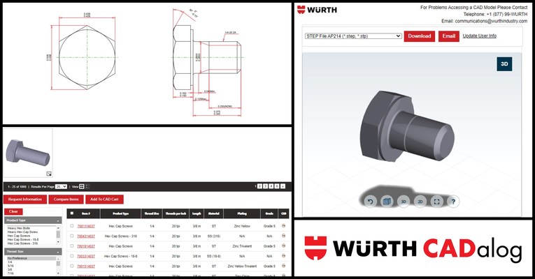 Würth Industry North America Announces Expansion Of Online CAD Database