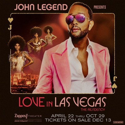 John Legend Announces Headlining Las Vegas Residency, "Love In Las Vegas" At Zappos Theater At Planet Hollywood Resort & Casino