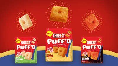 CHEEZ-IT® TRANSFORMS ITS ICONIC 100% REAL CHEESE CRACKER INTO UNEXPECTED PUFFY, AIRY DELICIOUSNESS WITH NEW CHEEZ-IT® PUFF'D®