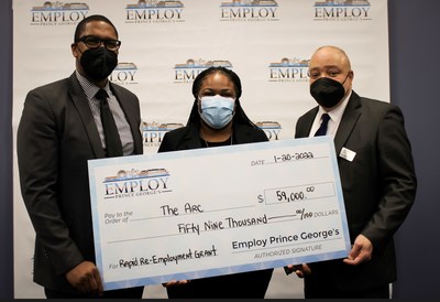 EMPLOY PRINCE GEORGE'S AWARDS $534,791 IN RAPID RE-EMPLOYMENT GRANTS TO BUSINESSES WHO HIRE UNEMPLOYED PRINCE GEORGE'S COUNTY RESIDENTS