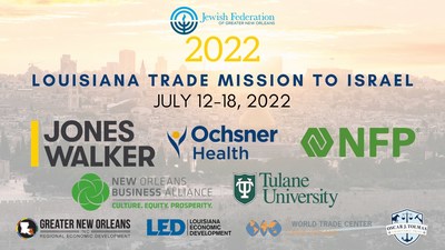 Registration Open for Jewish Federation of Greater New Orleans July 2022 Multi-Sector Trade Mission to Israel
