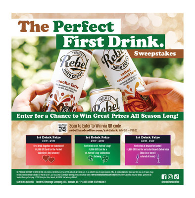 Twelve5's Rebel Hard Coffee Launches "The Perfect First Drink" Sweepstakes in Celebration of the Spring Season and Seasonal Hard Latte Launch