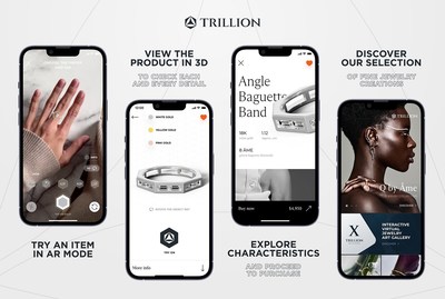 La aplicación Trillion, basada en realidad aumentada, permite probar virtualmente las joyas preciosas