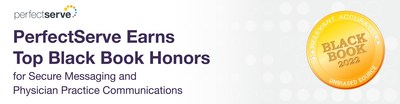 PerfectServe Named Black Book's Top Client-Rated Secure Communications Platform for 2022