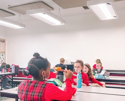 Pilgrim Lutheran Christian School adds a powerful UVC lighting system to their lunchroom.