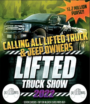 Only Lifted Trucks Fall Show, Which Features the Largest Auto Show Purse in the Country, Accepts Vehicle Applications to Participate