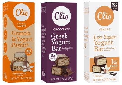 Clio Snacks Enters Kroger and Adds Three New Products To Refrigerated Bar Portfolio: Chocolate Greek Yogurt Bars, Vanilla Less Sugar Greek Yogurt Bars and Vanilla Almond Granola & Yogurt Parfait Bars