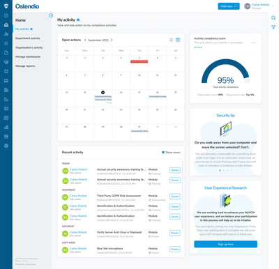 Ostendio Continues to Transform the Data Security Industry with the Launch of MyVCM 3.0