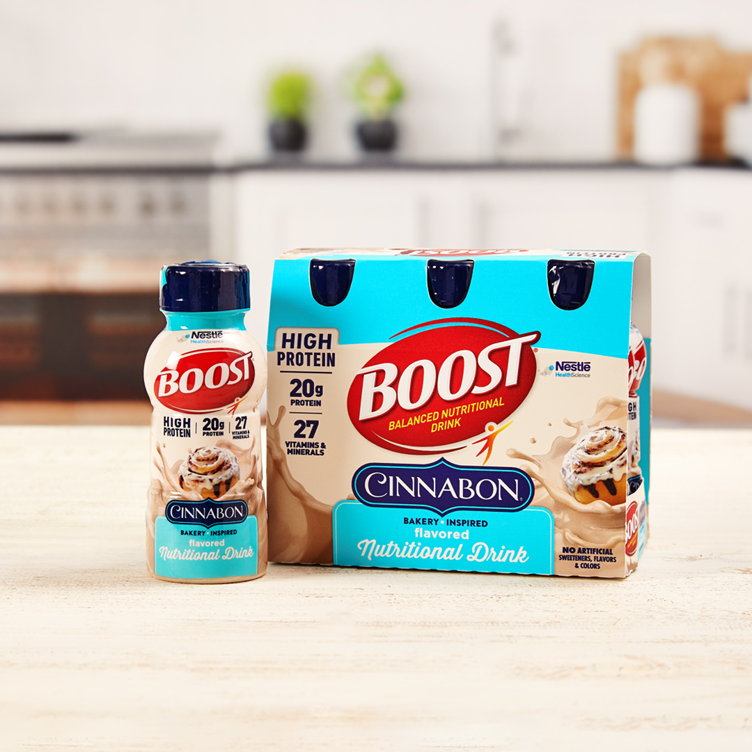 BOOST® Brings Delicious Flavor of Cinnabon® Cinnamon Rolls to Protein-Packed Nutritional Beverages