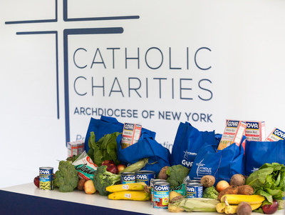 EN MEDIO DE LA INFLACIÓN Y LA IMINENTE ESCASEZ DE ALIMENTOS GOYA RENUEVA SU COMPROMISO DE DONAR 300,000 LIBRAS DE ALIMENTOS A CARIDADES CATÓLICAS DE NUEVA YORK
