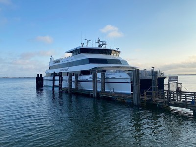 New 750-seat high-speed passenger ferry, the largest and fastest of its class in the United States, commissioned to connect the Jersey Shore and NYC to Martha's Vineyard and Nantucket