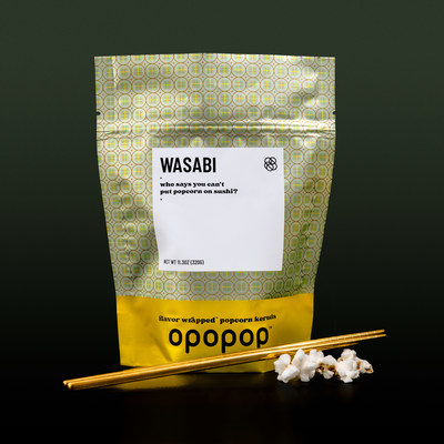 Opopop Pushes the Boundaries with New Wasabi Flavor Wrapped™ Popcorn Kernels