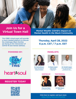 In Honor of National Minority Health Month, We Can Do This Campaign and Heart & Soul Magazine Host Virtual Event on COVID-19 and Mental Health in the Black Community
