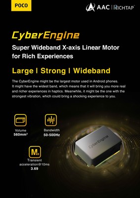 AAC Technologies y POCO lanzan en conjunto CyberEngine, el motor lineal de banda superancha con el POCO F4 GT