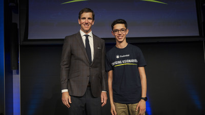 Isaac Hertenstein from Greencastle, Indiana, awarded $15,000 from Prudential Financial at inaugural Emerging Visionaries Summit