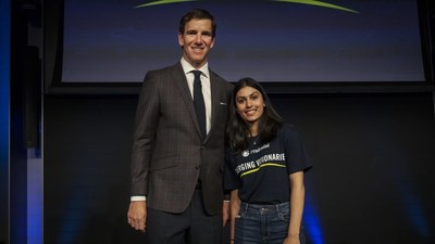 Ella Gupta of Raleigh and Sahana Mantha of Charlotte awarded $15,000 from Prudential Financial at inaugural Emerging Visionaries Summit