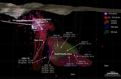 i-80 Gold Drilling Returns Best Intercept To-Date in the South Pacific Zone at Granite Creek 16.3 g/t Au over 15.7m and 33.7 g/t over 3.7m in hole iGS21-18