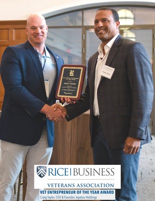 Craig Taylor Voted Veteran Entrepreneur of the Year