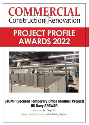 K-Con Inc. Receives Commercial Construction & Renovation Magazine Project Profile Award for STOMP U.S. Navy SPAWAR Project