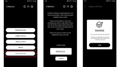 3 Mavins' Announces Philanthropic Partnership With The Multiple Sclerosis Foundation - Activates Consumer Cause Code "MSFOCUS"