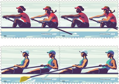 Women's Rowing Commemorated on Stamps