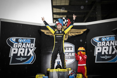 Honda Scores 1-2 Finish in Wet & Wild Indy Road Race