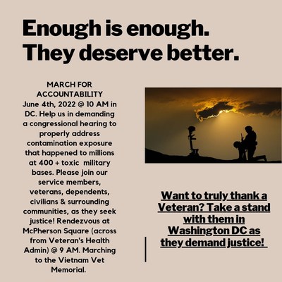 Call to Action for Congress, the Veteran's Administration & Department of Defense