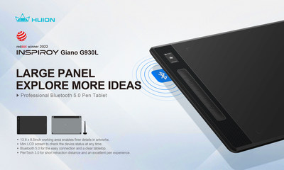 Huion presenta la Inspiroy Giano G930L: una tableta gráfica Bluetooth dramáticamente poderosa