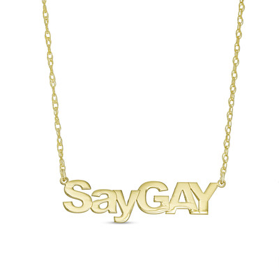 Banter by Piercing Pagoda Introduces 'SayGAY' Nameplate Necklace in Partnership with the It Gets Better Project to Celebrate Pride Month