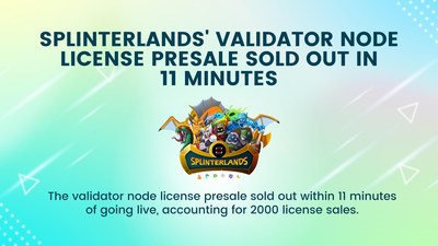 Splinterlands' Validator Node License Presale Sold Out In 11 Minutes with a Burn of 14.5M SPS