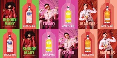 Absolut's Biggest Campaign "The World of Absolut Cocktails. Born to Mix." Demonstrates the Power of Mixing Different People, Perspectives & Cocktails