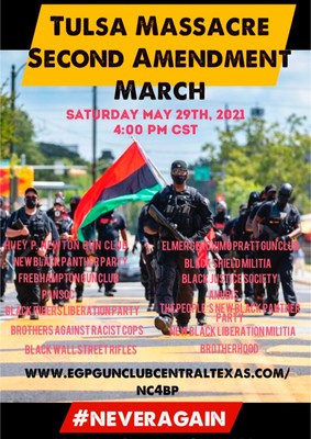 100-Year Anniversary of 1921 Black Wall Street Massacre Highlighted by National Black Power Convention; Reparations; Massive Armed March in Tulsa, OK