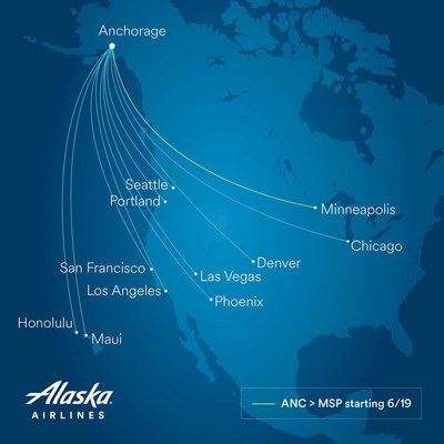 Alaska Airlines adds new nonstop from Anchorage to Minneapolis-St. Paul