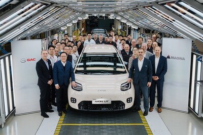 GAC celebra el inicio de la producción y la salida de la línea de montaje del AION UT en Austria, lo que refuerza la cooperación localizada en Europa con Magna