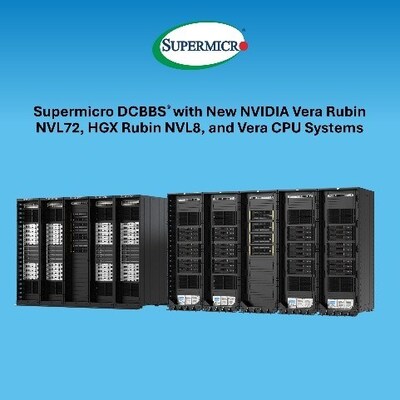 Supermicro presenta DCBBS® con los nuevos sistemas NVIDIA Vera Rubin NVL72, HGX Rubin NVL8 y Vera CPU