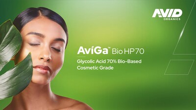 Avid Organics lanzará AviGa™ Bio HP70, el primer ácido glicólico de base biológica del mundo