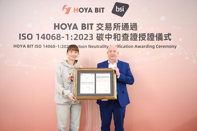 HOYA BIT se convierte en la primera bolsa de criptomonedas del mundo con certificación de neutralidad de carbono ISO 14068-1 de BSI