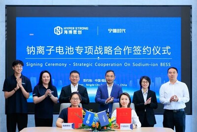 CATL e HyperStrong firman el acuerdo de cooperación más grande del mundo en materia de almacenamiento de energía con baterías de iones de sodio