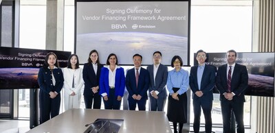 Envision Energy firma un programa de financiación de 500 millones de dólares con BBVA