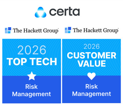 Certa obtiene las distinciones de excelencia en tecnología y valor para el cliente en gestión de riesgos