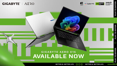 GIGABYTE anuncia que la AERO X16 ya está disponible con rendimiento de IA de última generación en una PC Copilot+ ultradelgada