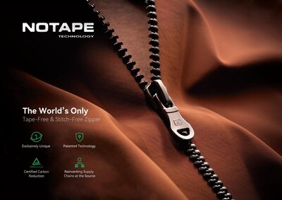 Una cremallera pequeña, un gran poder: NOTAPE™ reinventa la cremallera