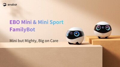 Enabot presenta los robots familiares EBO Mini y Mini Sport.