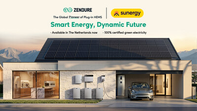 Zendure y Sunergy se asocian para acelerar la gestión inteligente de la energía en el hogar de Países Bajos