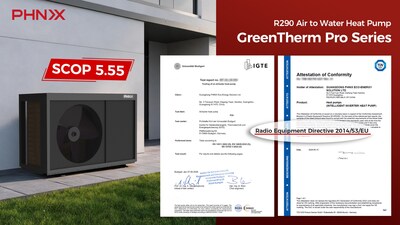 La bomba de calor aire-agua PHNIX R290 GreenTherm Pro ahora cuenta con la certificación TÜV SÜD RED